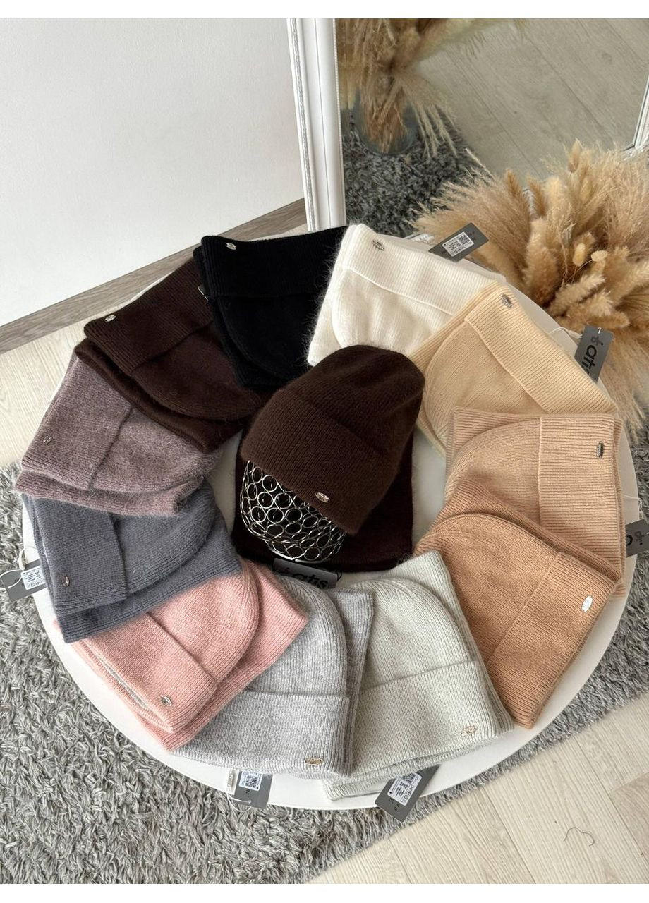 Комплект ангоры, шапка с бафом. Женский теплый зимний комплект шапка с бафом с флисовой подкладкой. Atis (362146274)