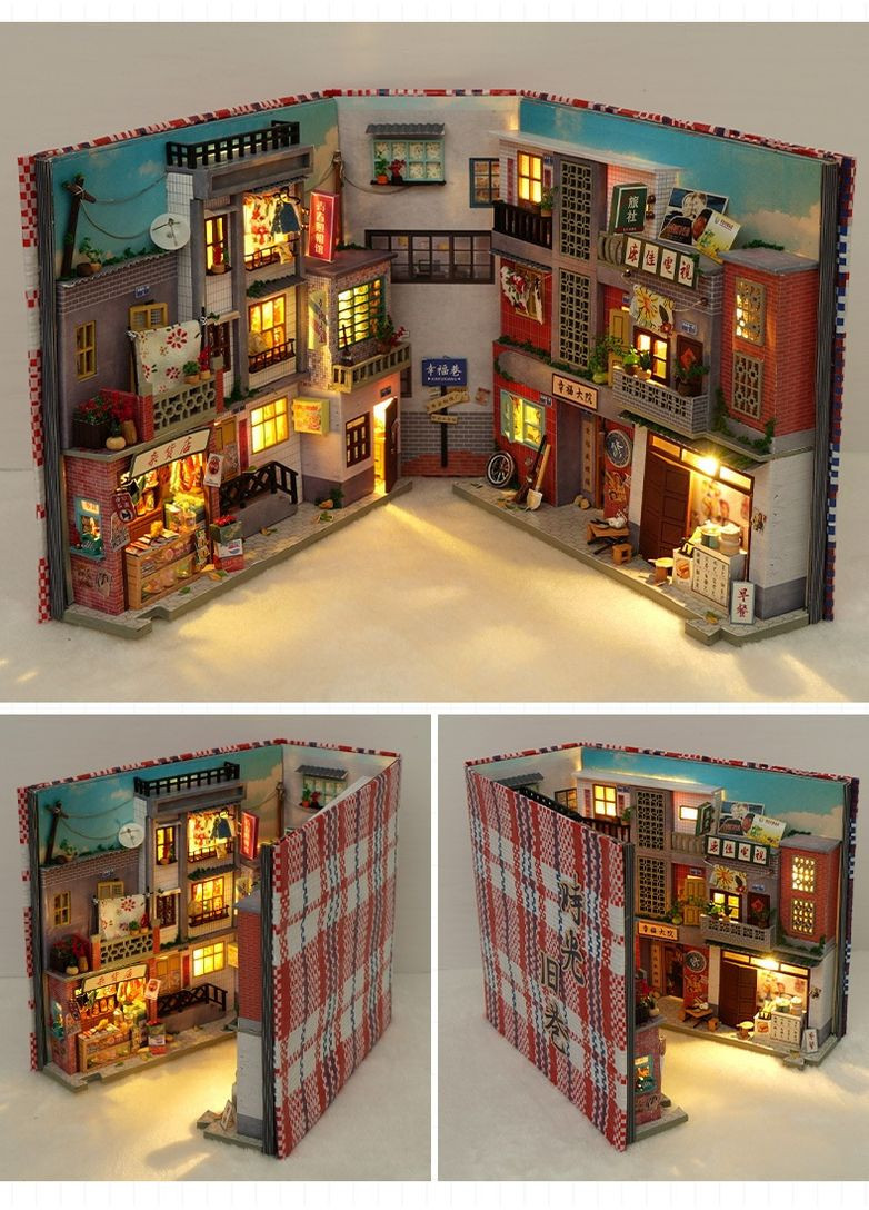 Бук Нук Старинный переулок Book Nook Time Old Alley книжный уголок DIY TC-26 + купол No Brand (362452751)