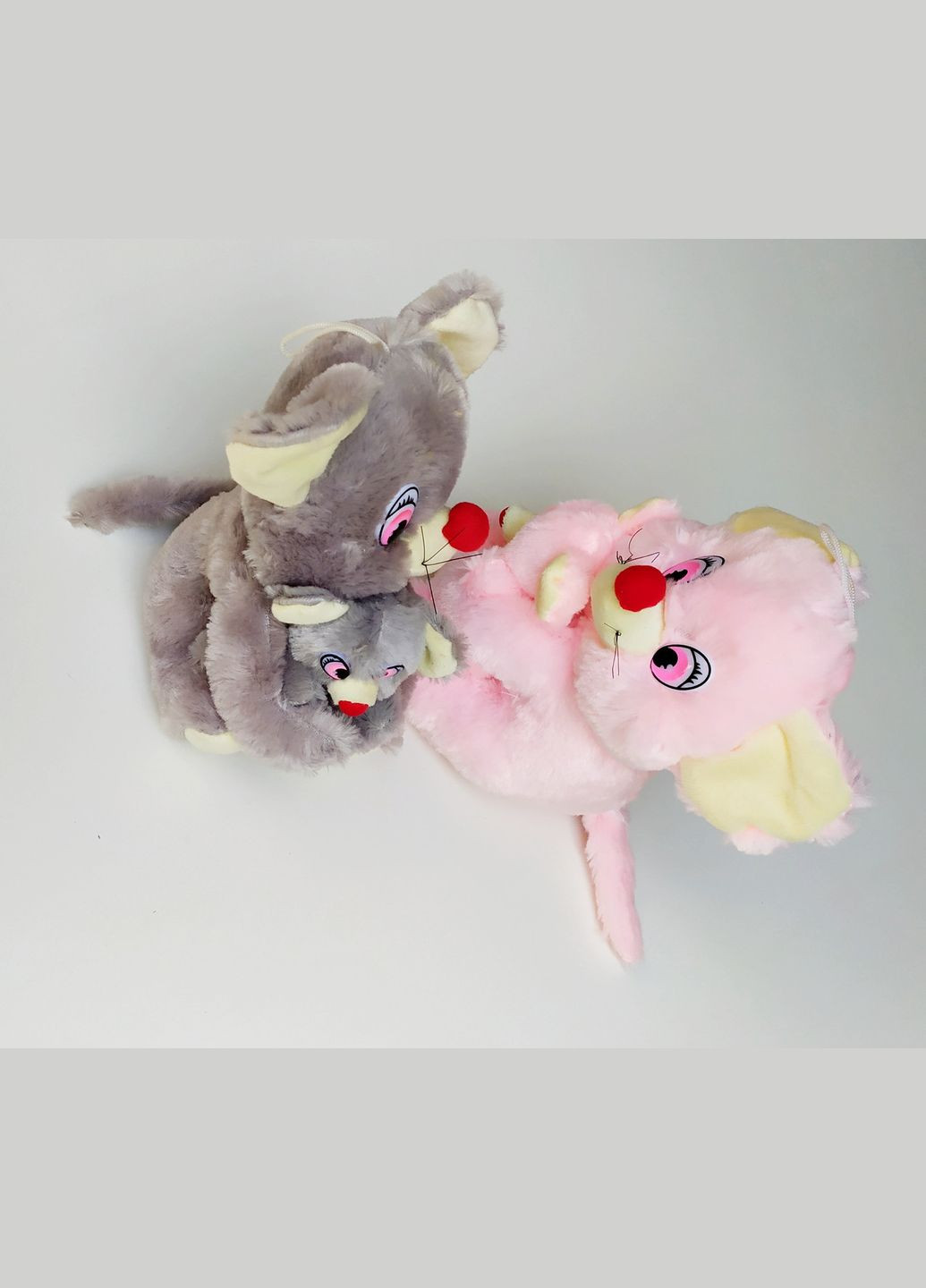 Мягкая игрушка Мышка Мама с малышом, серая, длина 25см. Сказка (303773644)