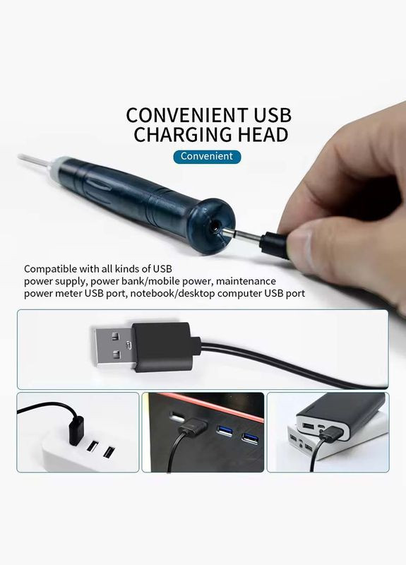Паяльник BT-8U портативний з підставкою, живлення USB 5V, 8W, 350 - 450°C No Brand (322567945)