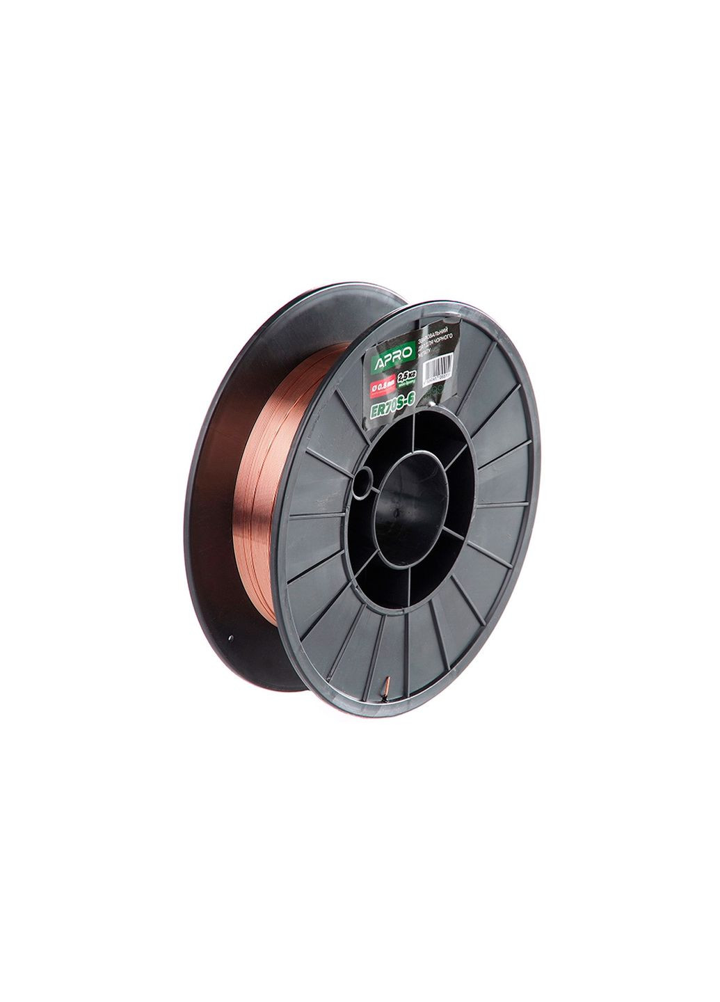 Дріт зварювальний для чорного металу 0.8 мм x 2.5 кг ER70S-6 Apro (365784094)