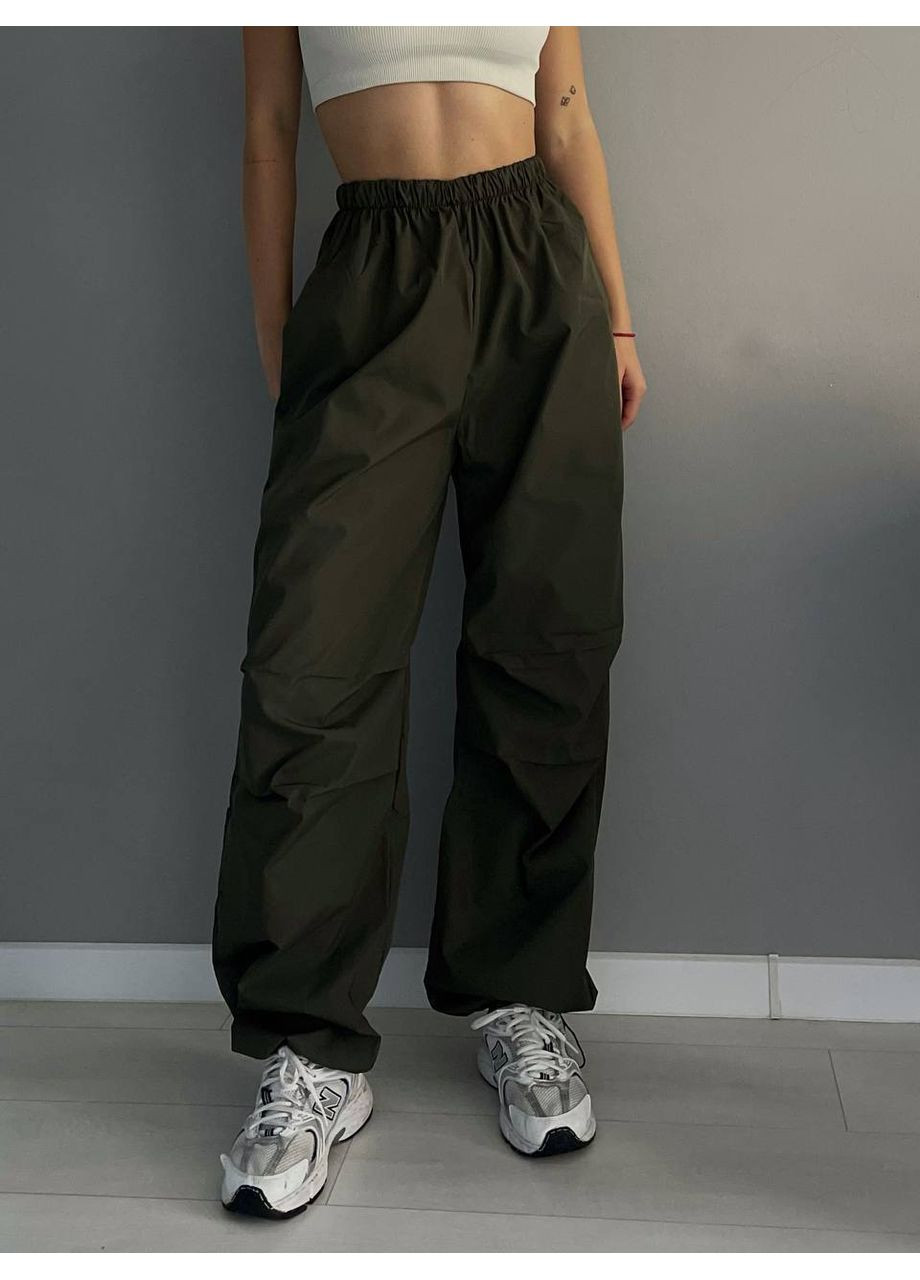 🌿Жіночі штани карго з плащовки з фіксаторами та кишенями | Розмірна сітка в описі DK/DL Мода без кордонів (361145096)