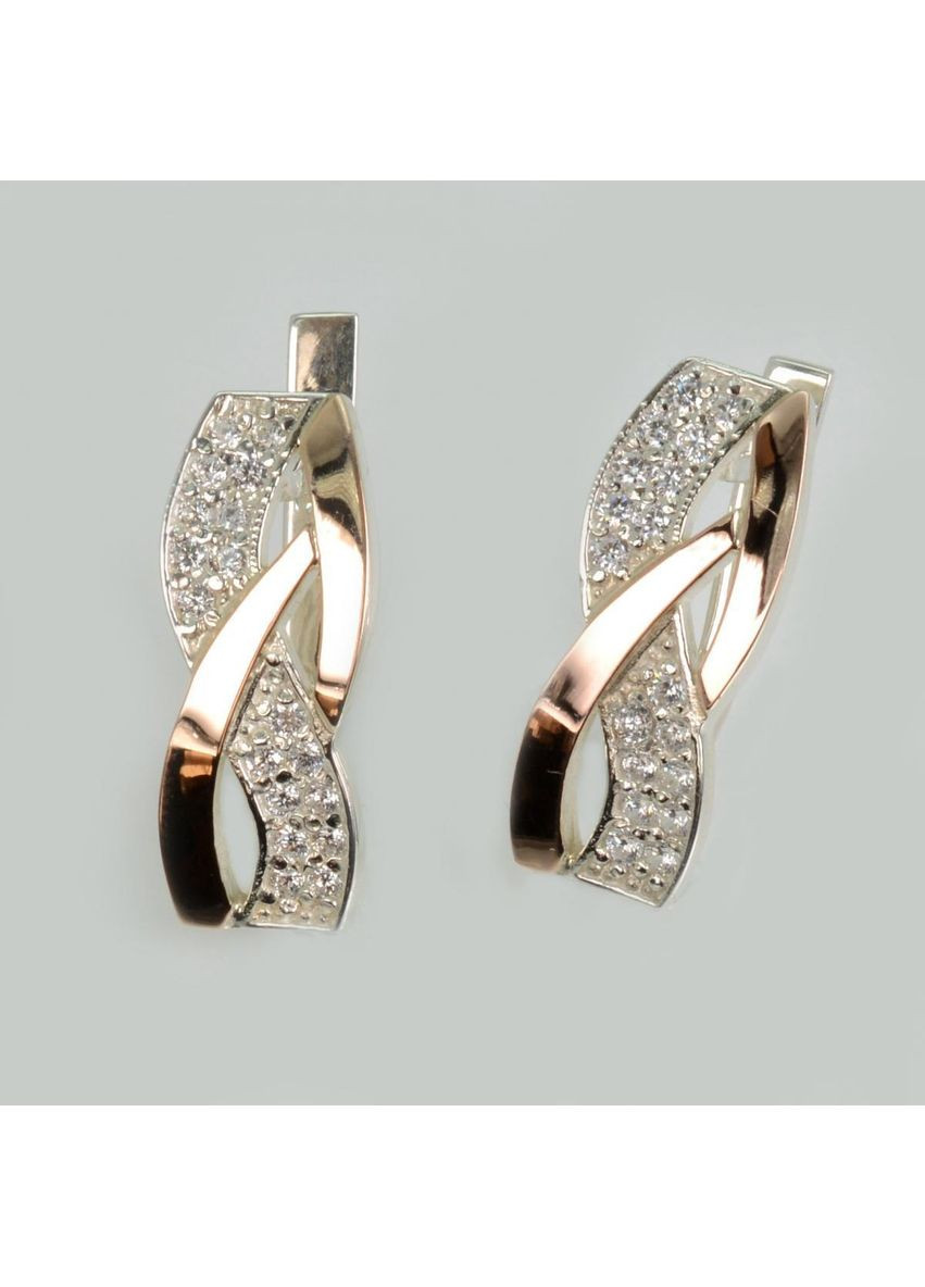 Срібні сережки з фіанітами Silver Style (367112436)