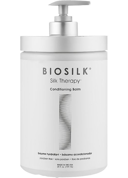 Бальзам-кондиционер для волос после химической завивки Silk Therapy Conditioning Balm 325ml (239529-145870) Biosilk (368654890)