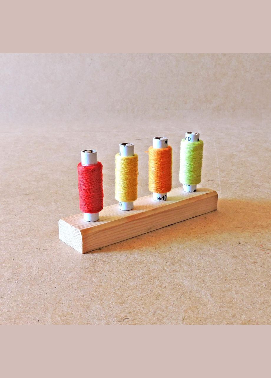 Органайзер для ниток з дерева Флок 4 (НТК-040400) No Brand (328911227)