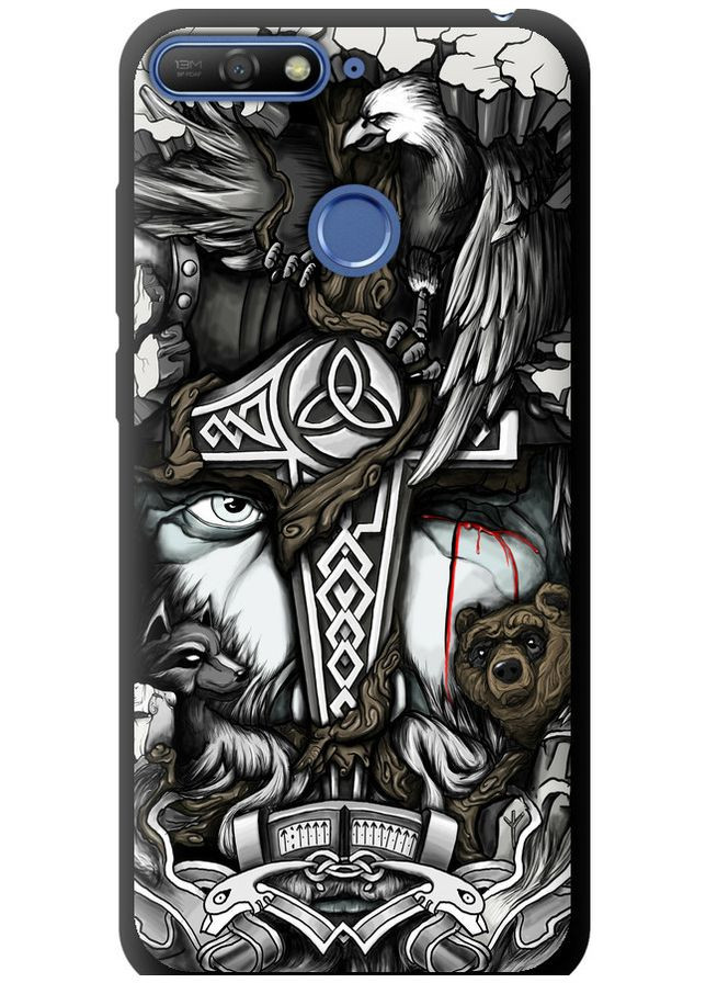 TPU чохол 'Тату Вікінг' для Endorphone Huawei Honor 7C (298690282)