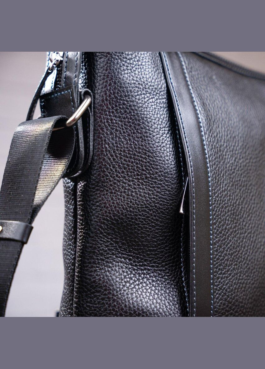 Сумка мужская 11122 кожаная Черная Shvigel (298568556)