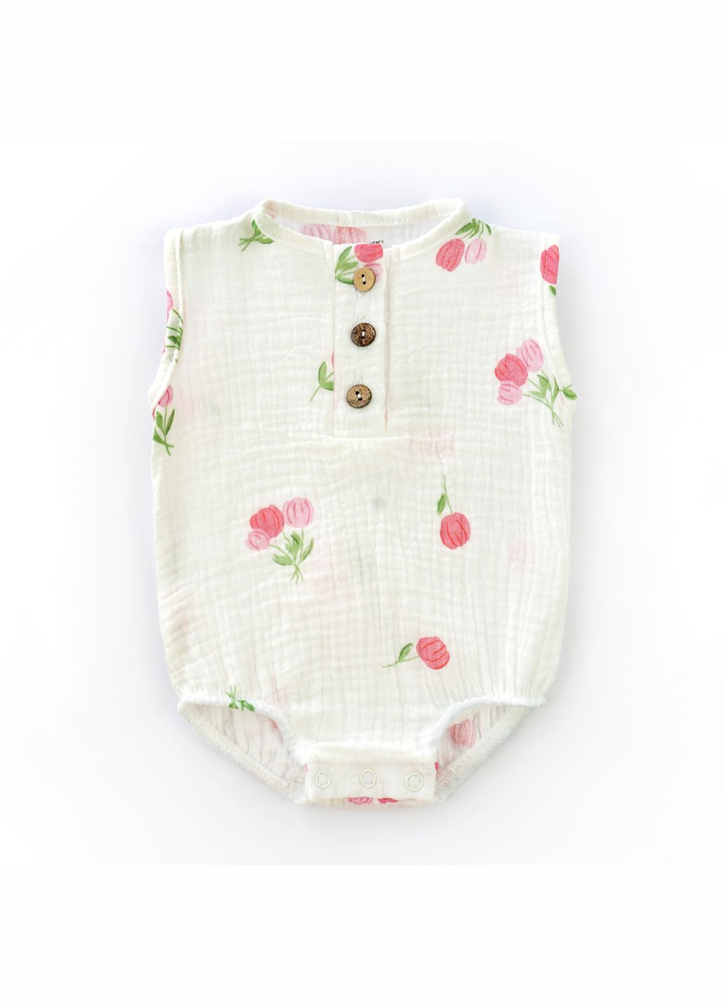 Боді для немовлят на гудзиках з тюльпанами Tulip Білий dexter's (329098272)