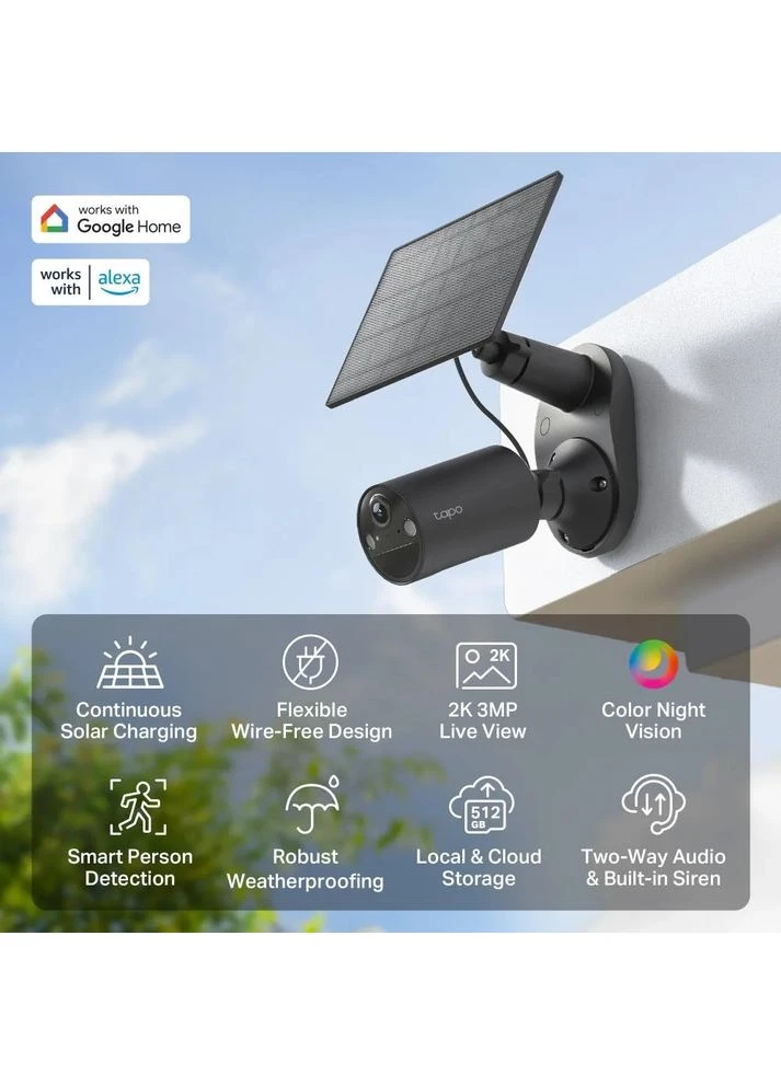 Комплект розумної бездротової камери TAPO C411 KIT 2K QHD та сонячної панелі TP-Link (393443814)