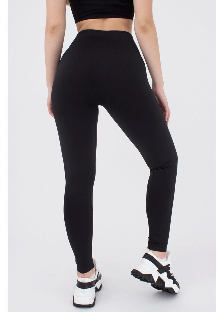 Черные спортивные бесшовные леггинсы leggings energy Giulia