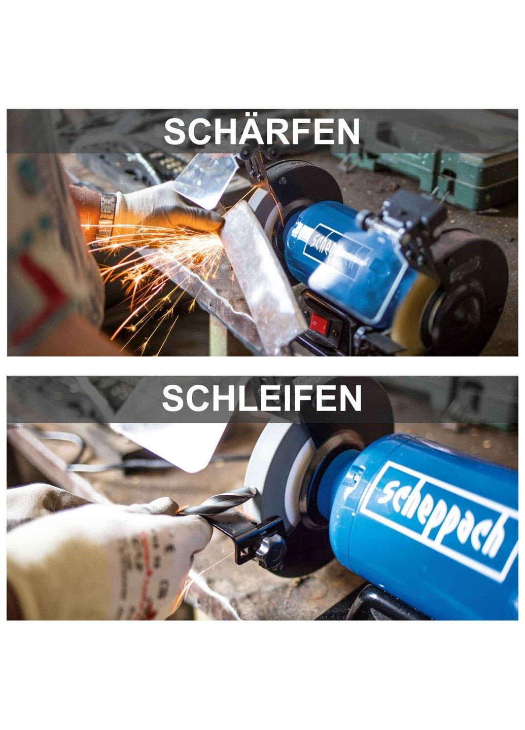 Станок точильно-полировальный SM200LB (500 Вт, 200 мм, 2950 об/мин, 12.5 кг) Scheppach (290851949)