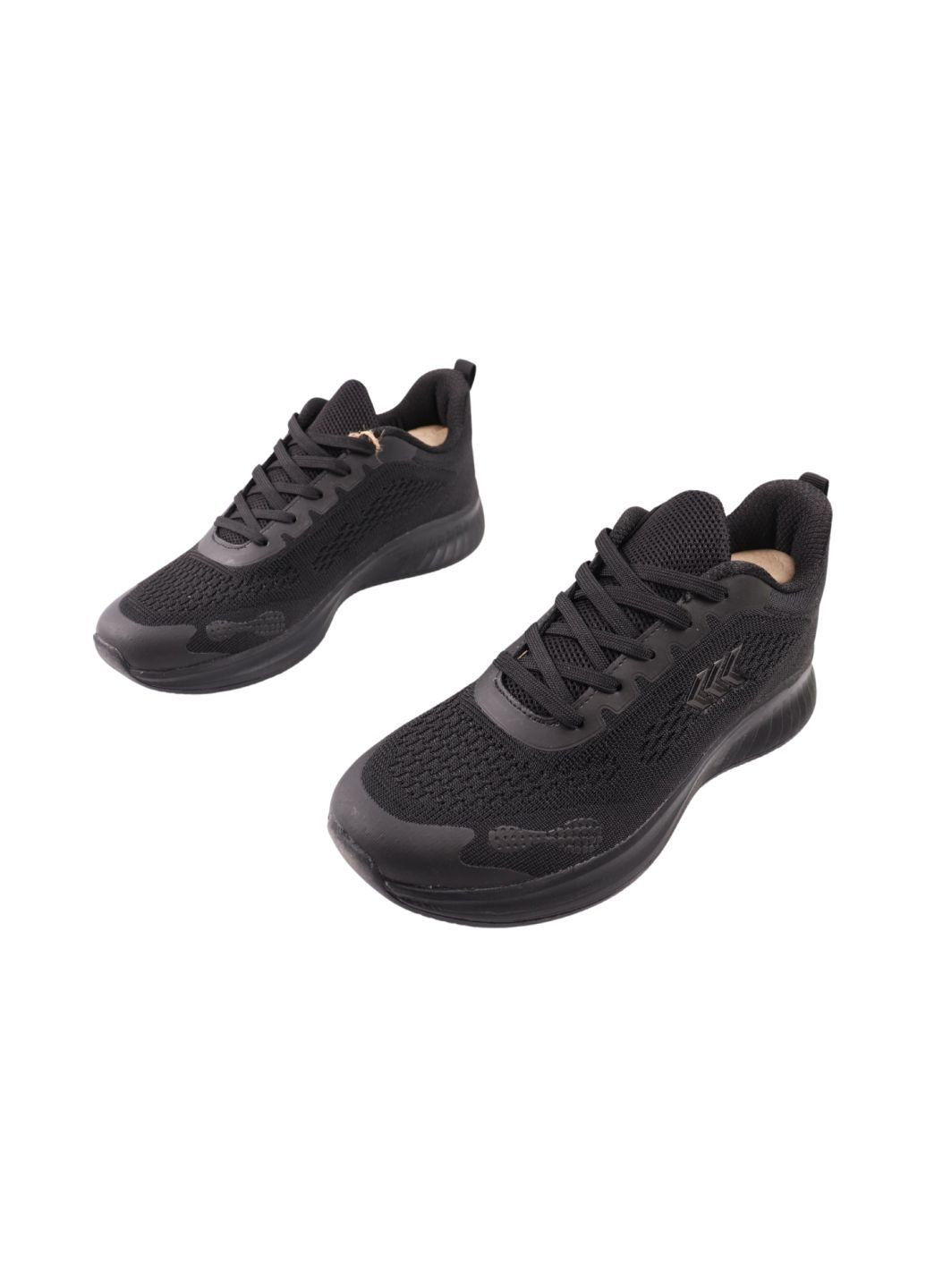 Черные кроссовки мужские черные текстиль Restime 253-24LK
