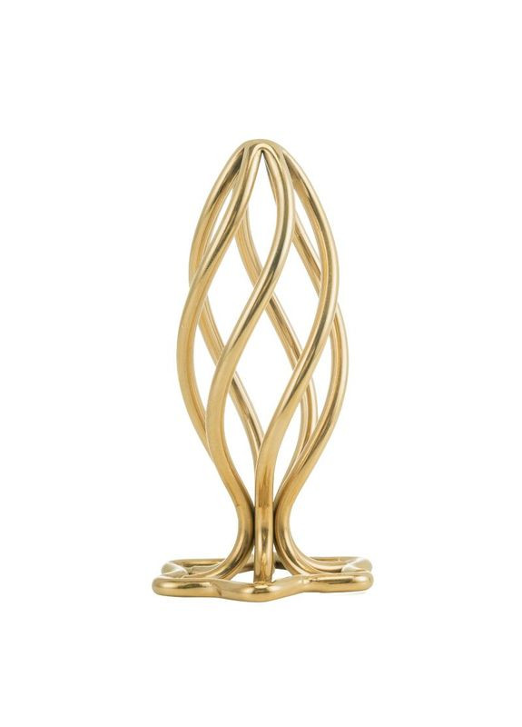 Анальная пробка SEVANDA Hollow Spiral Golden Metal Anal Plug - S size - CherryLove Lockink (366962668)