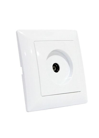 Розетка ТВ прохідна біла TINA Horoz Electric (346088646)