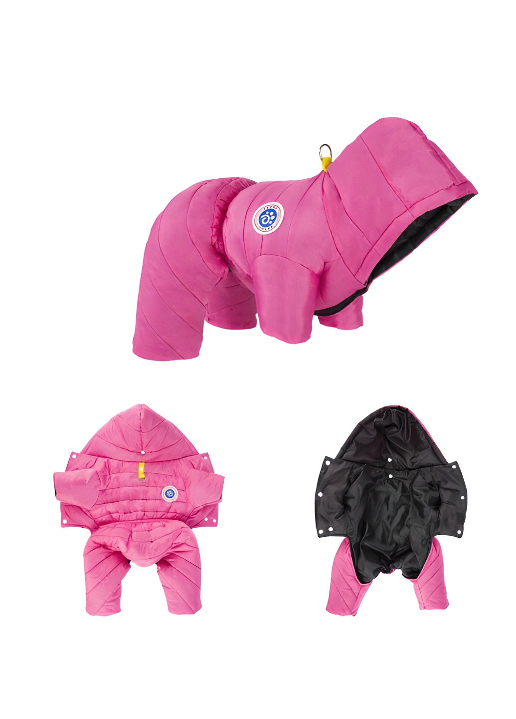 Комбінезон для собак та котів Rose малиновий A: 38 см B: 47 см C: 37 см 6982 Ecotoys (275394982)