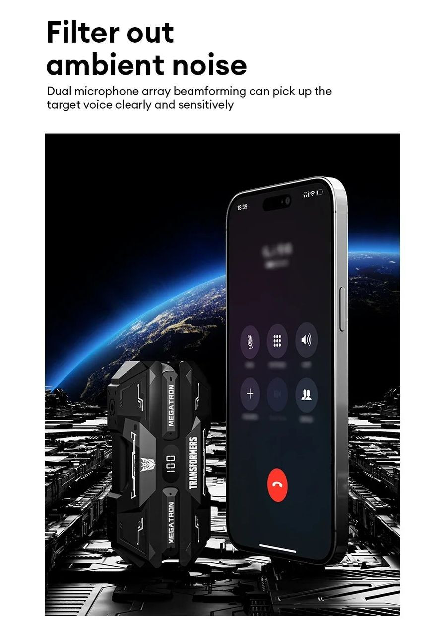 Беспроводные наушники Transformers TF-T51 BumbleBee, Yellow Hasbro (347607043)