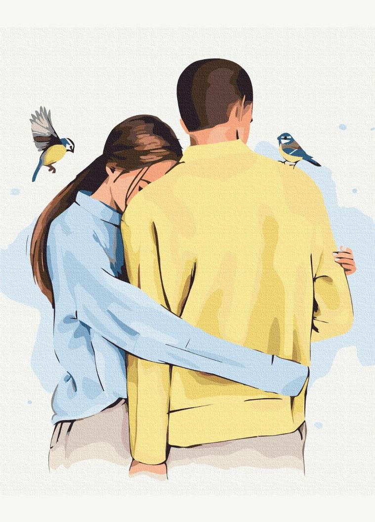 Картина за номерами В твоїх обіймах ©Алла Березовська 40*50 Картини за номерами Люди на картинах Пара закоханих BS53452 Brushme (308987883)