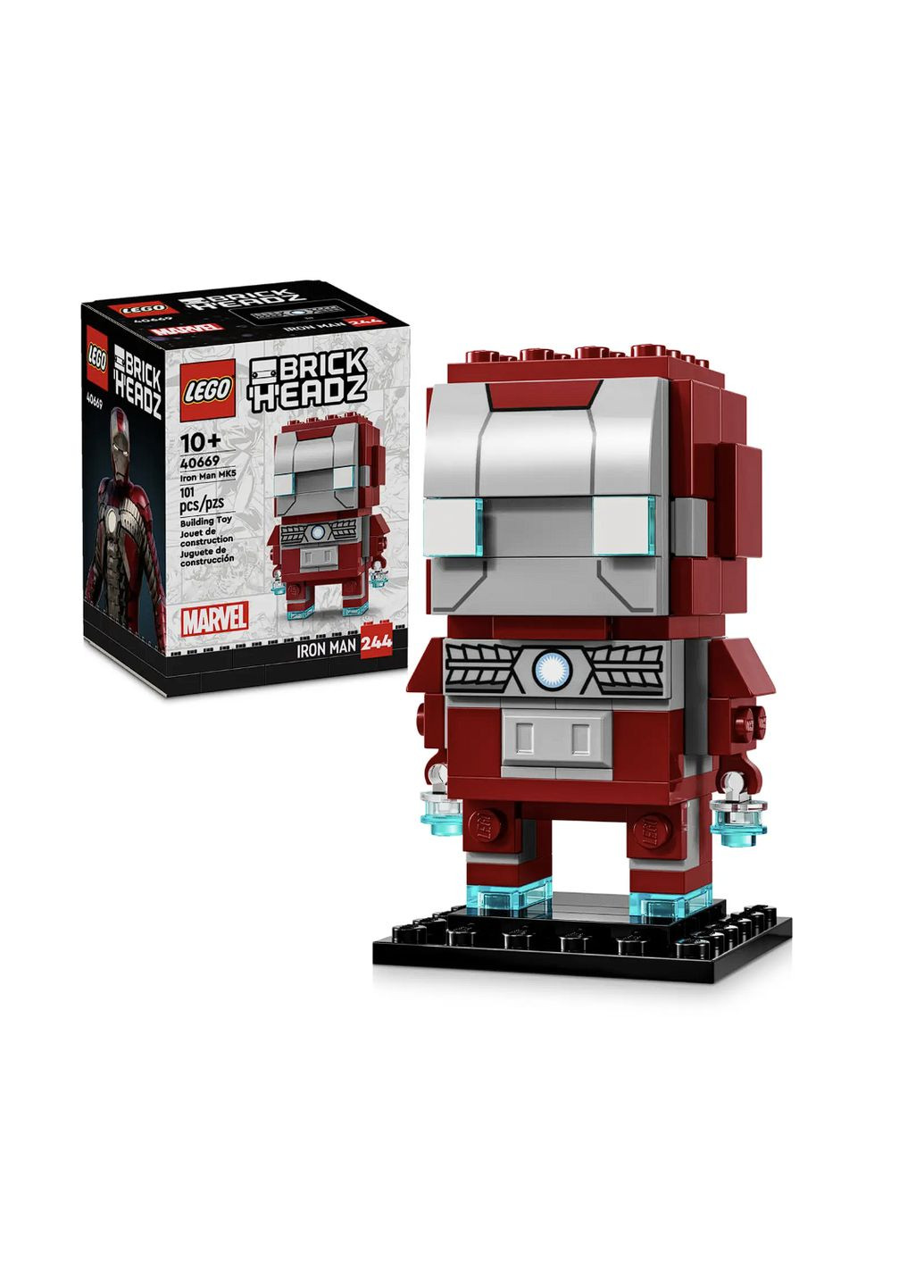 Конструктор BrickHeadz Залізна Людина MK5 (Marvel) – конструктор з 101 деталi, для дітей від 10 років Lego (361443548)