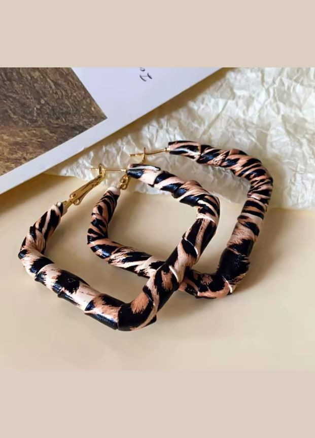 Сережки Леопардові ромби No Brand (327274182)