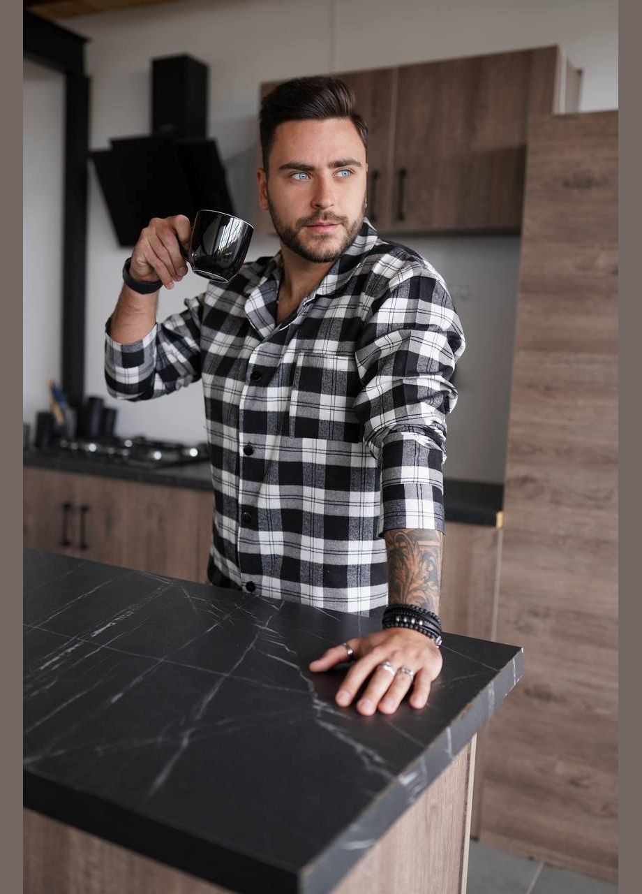 Фланелева піжама в клітинку No Brand (314464532)