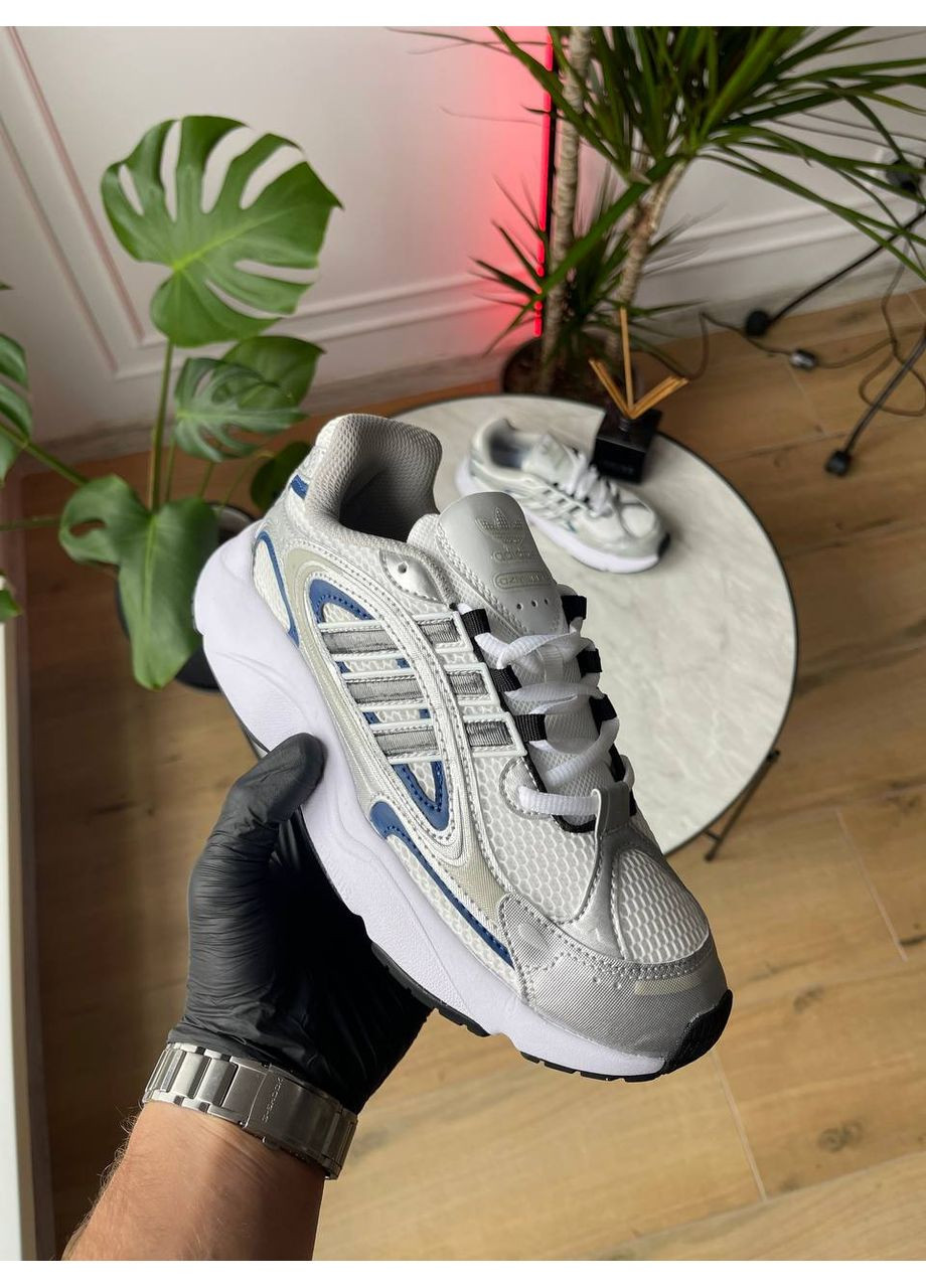 Білі Осінні кросівки чоловічі аdidas ozmillen white silver black if4015 No Brand