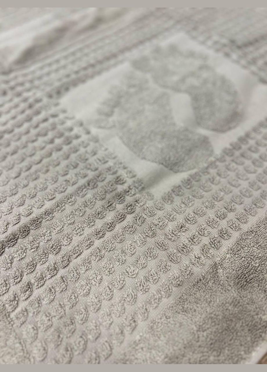 Рушник килимок махровий щільний Махровий однотонний рушник для ніг (К10100В-4) Febo однотонний сірий