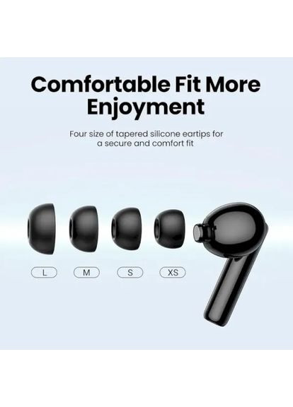Бездротові навушники HiTune T3 Active Noise-Cancelling Wireless Earbuds, IPX5, Black(UGR-90401) (UGR-90401) Ugreen WS106 (361347644)