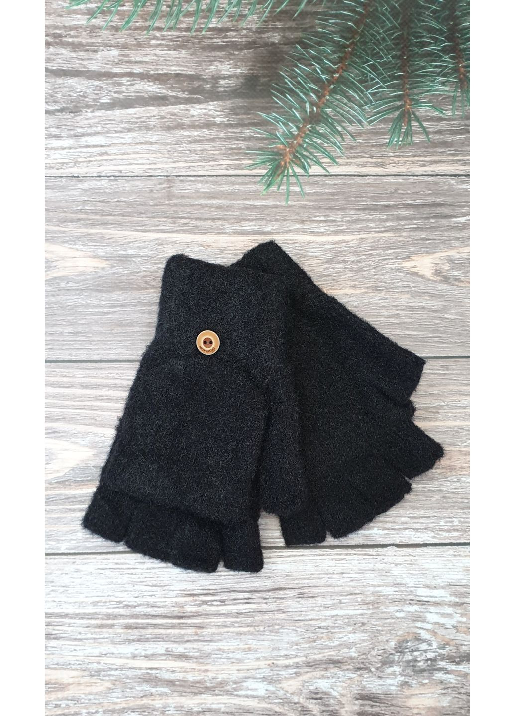 Женские ангоровые перчатки-митенки, одинарные No Brand (355336805)