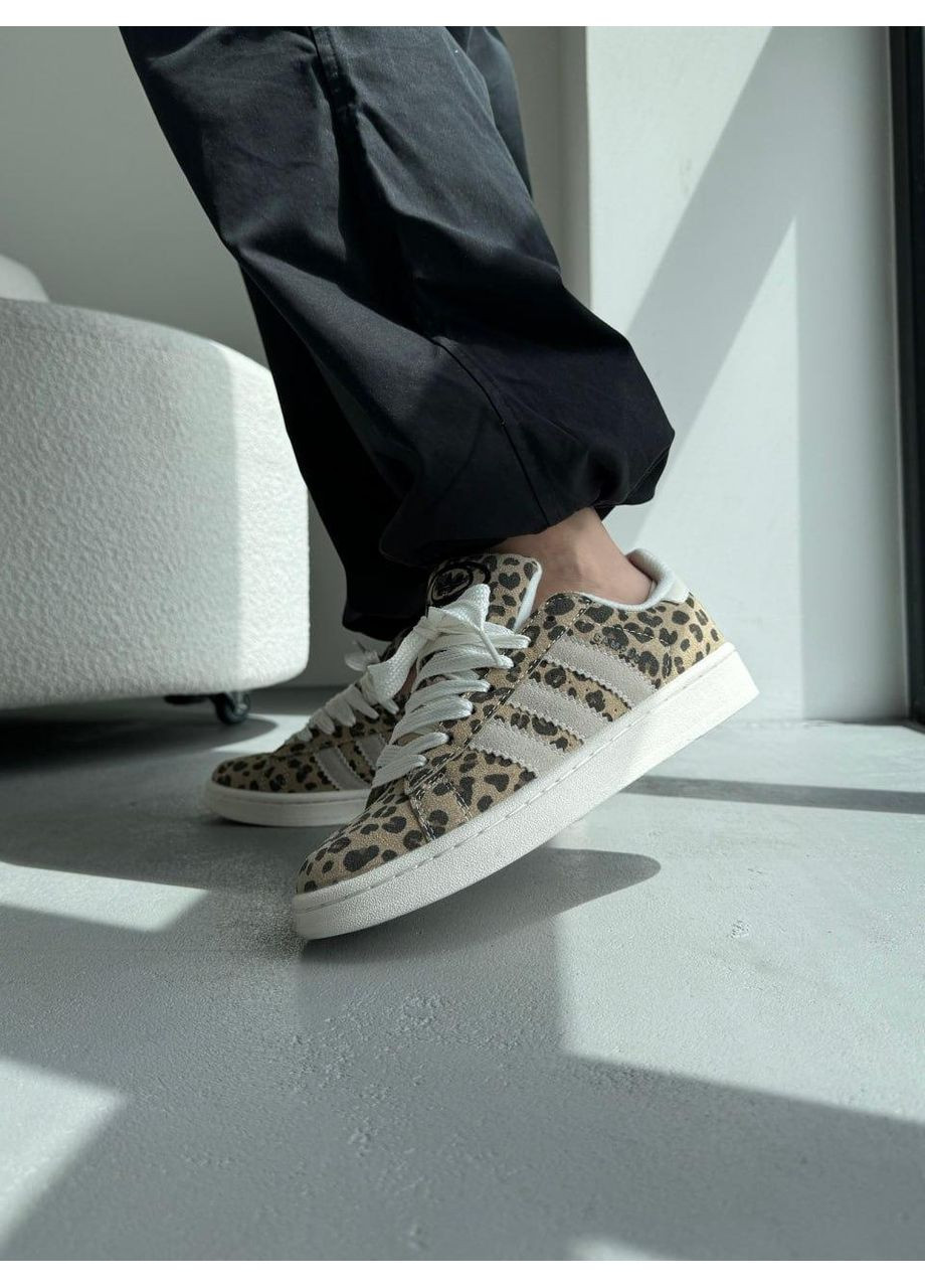 КРОССОВКИ ЖЕНСКИЕ ADIDAS CAMPUS 00S WHITE LEOPARD АДИДАС КАМПУС No Brand бежевые демисезоны (368884574)