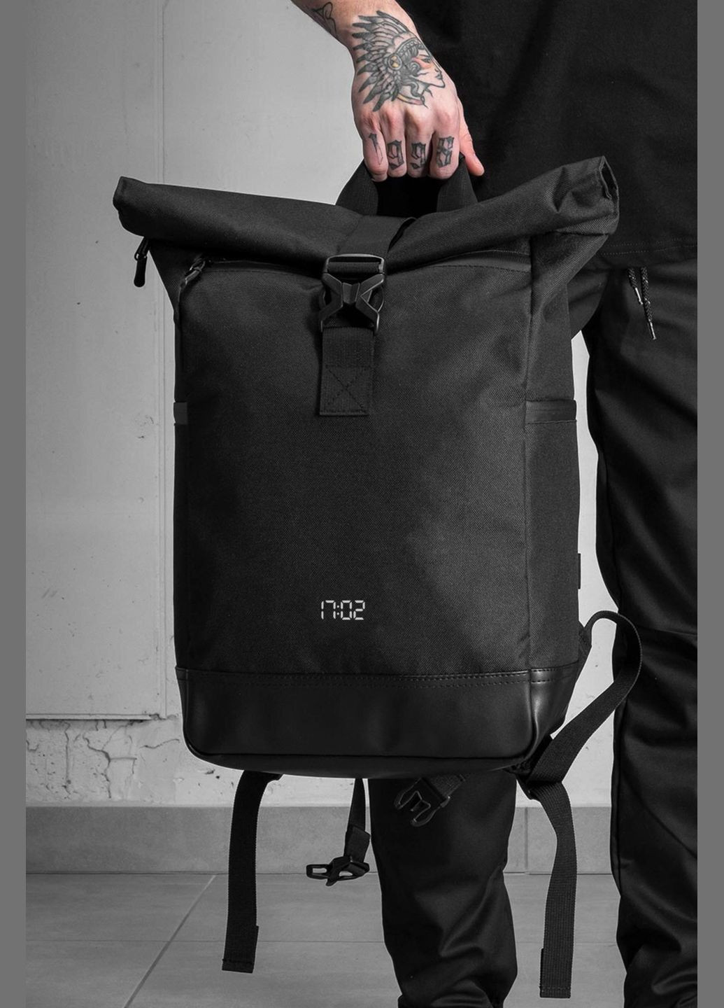 Мужской Повседневный Рюкзак Роллтоп Школьный С Принтом 1702 Without (346475664)