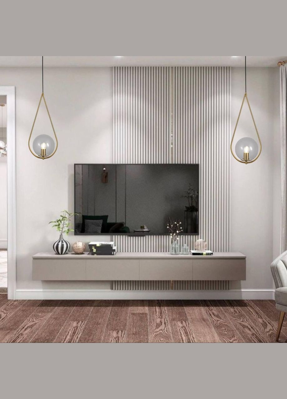 Подвес "Капелька" с 18см шаром (916-3725-1 BRZ+CL) No Brand (370070149)