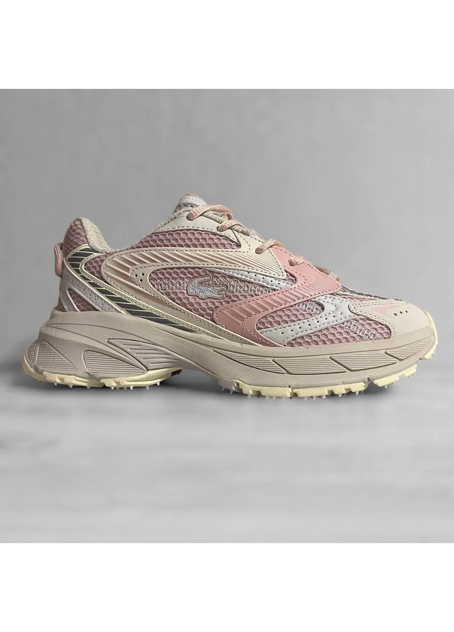Комбіновані кросівки lacoste l003 neo shot rouse beige No Brand