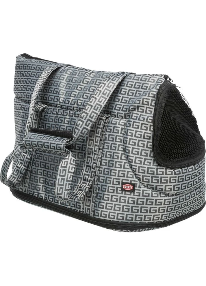 Сумка-переноска для собак Riva до 7кг з поліестеру срібна 26x30x45 см Trixie (400106601)