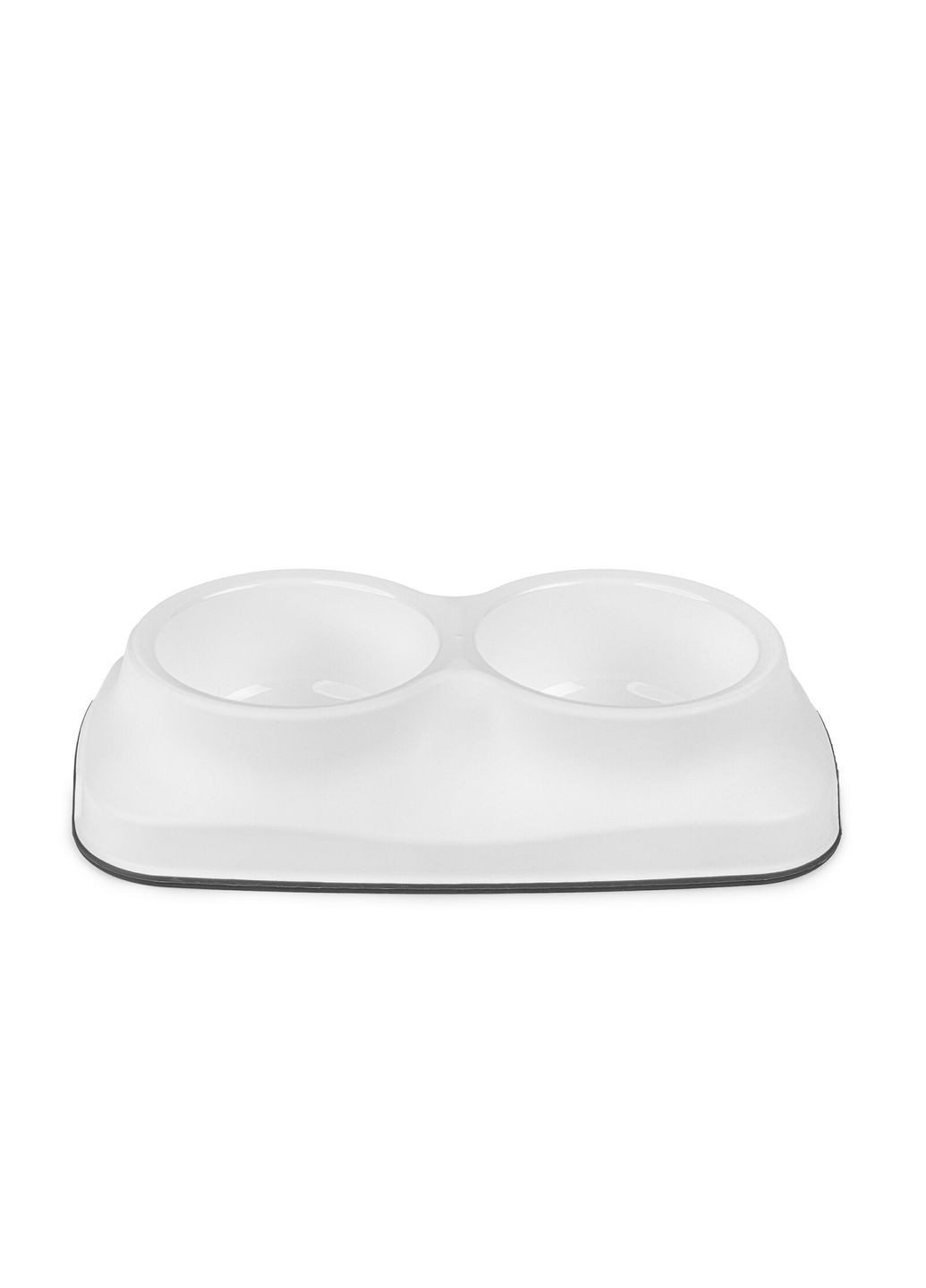 Миска пластиковая двойная GLAM белая, 2x0,4л Ferplast (353687853)