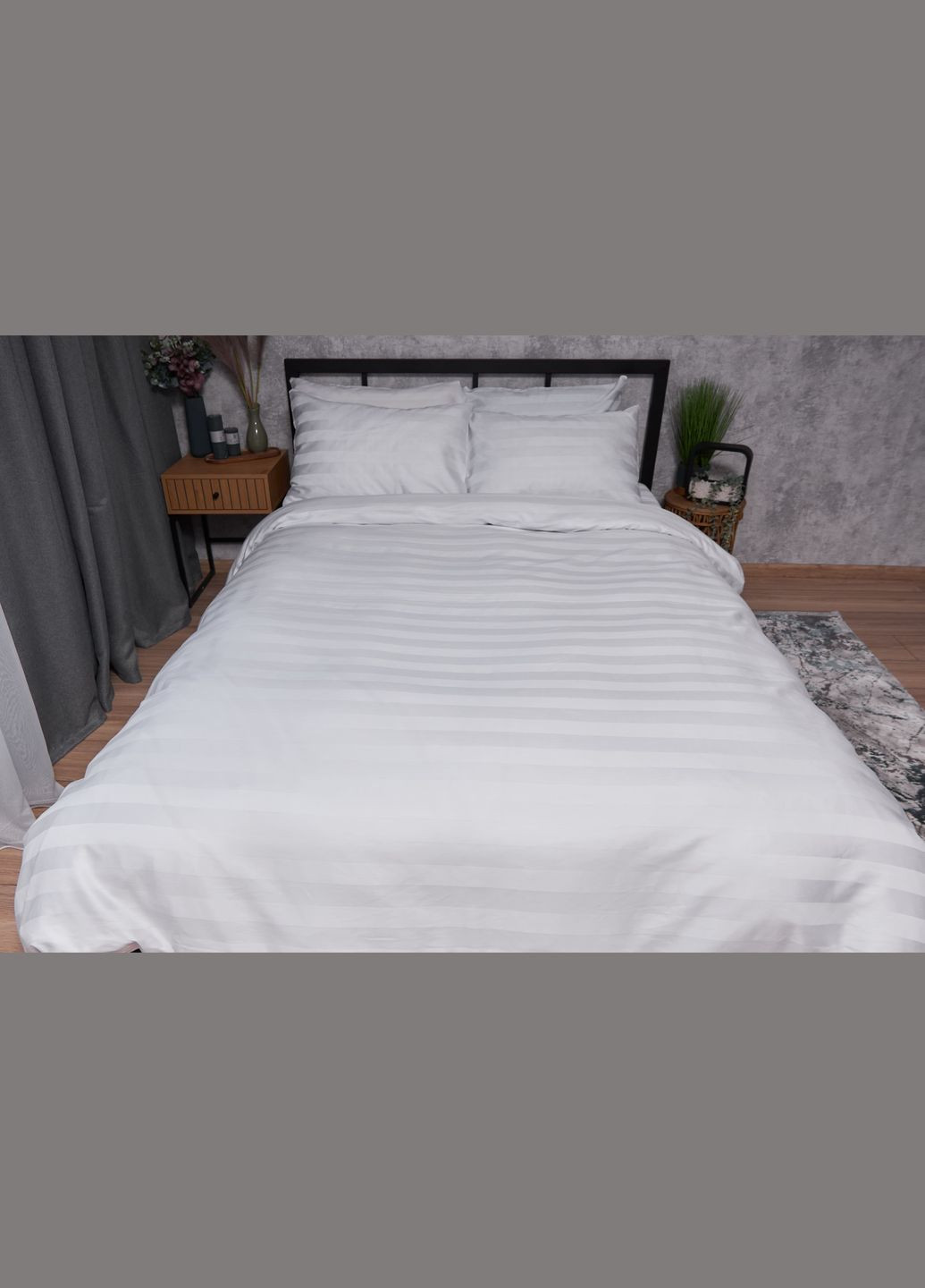 Комплект постельного белья Satin Premium полуторный 143х210 наволочки 2х70х70 (MS-820002945) Moon&Star royal white (288043699)