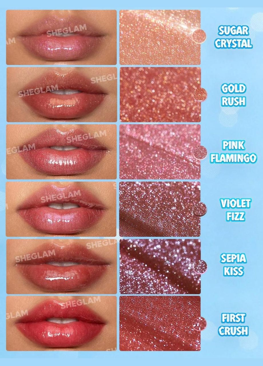 Плампер для губ с шимером PoutPerfect Shimmer Lip Plumper Sugar Crystal Sheglam (314768133)