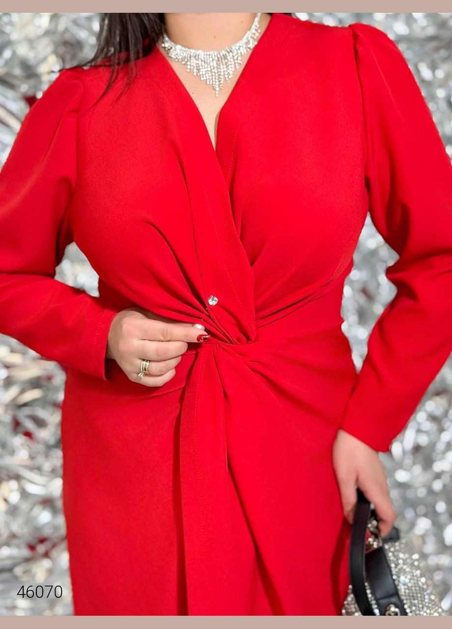 Червона вечірня сукня міді Liton