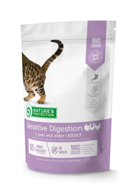 Сухой корм для кошек Sensitive Digestion птица 400 г Nature's Protection (266274481)