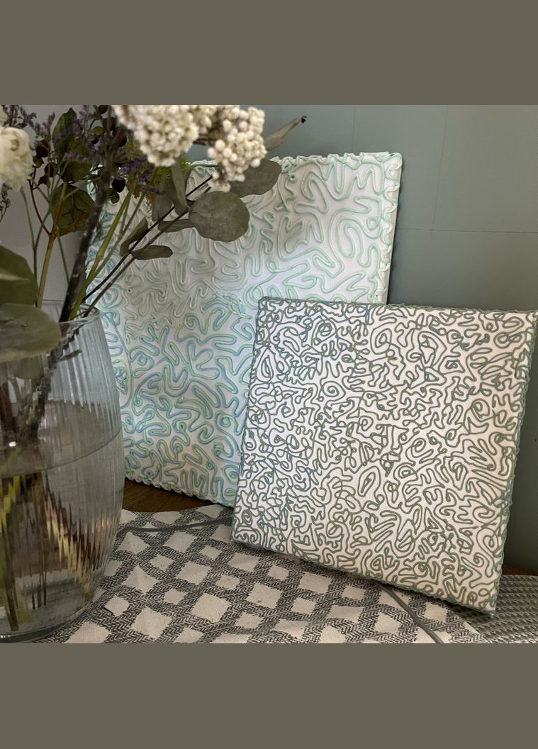 Творческий набор картины с текстурными завитками. No Brand (364502625)