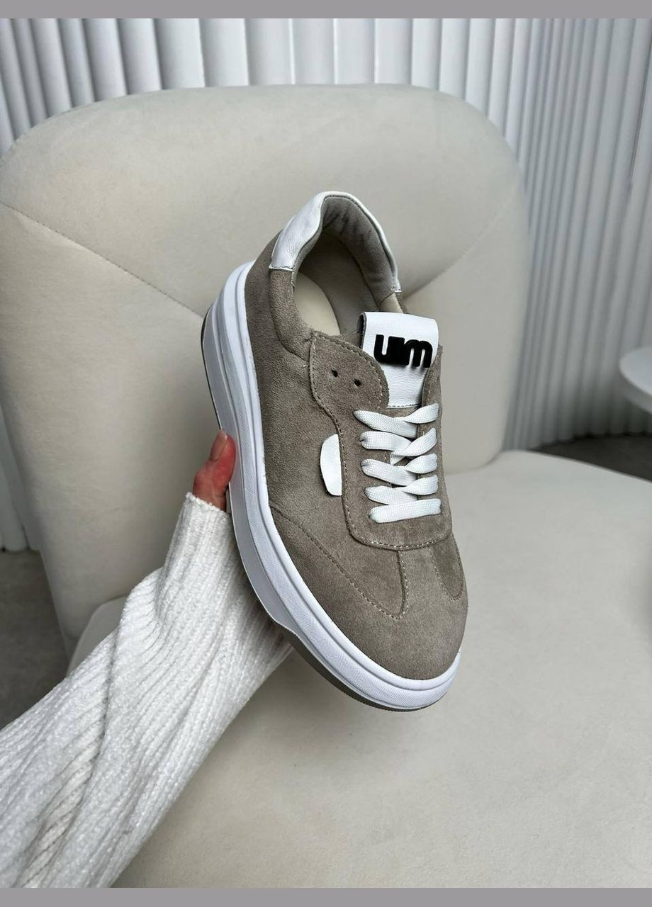 Бежевые женские кеды на массивной подошве (1955) No Brand