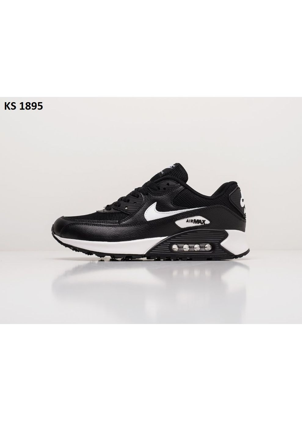 КРОССОВКИ ЖЕНСКИЕ NIKE AIR MAX 90 BLACK WHITE НАЙК АИР МАКС 90 No Brand чёрные демисезоны (367166978)
