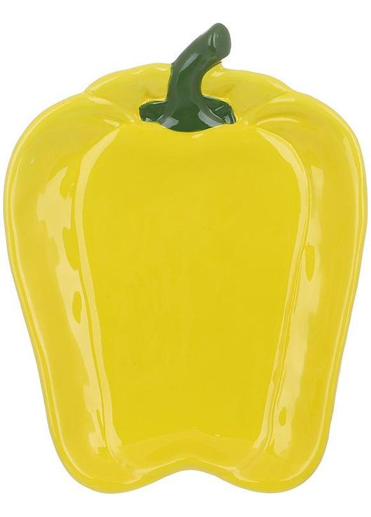 Набор 2 керамические тарелки "Pepper" 24х18см, Желтый перец BonaDi (372171556)