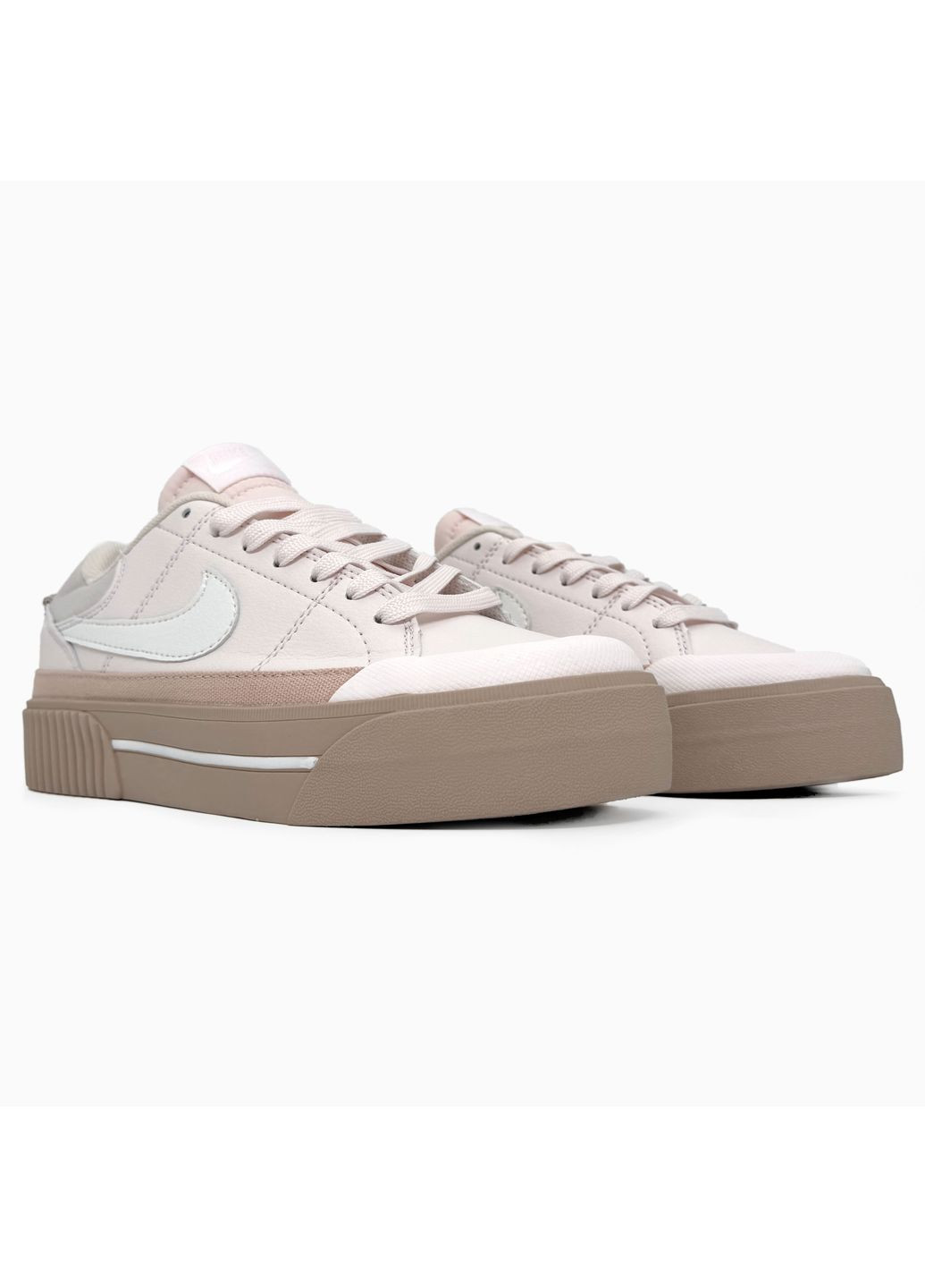 КРОССОВКИ ЖЕНСКИЕ NIKE COURT LEGACY LIFT LIGHT PINK НАЙК КОУРТ ЛЕГАСИ No Brand розовые демисезоны (368647035)