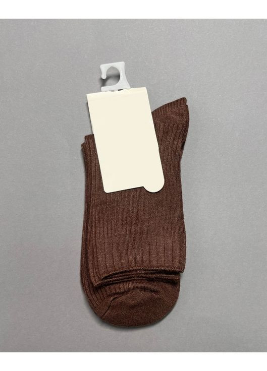 Тёмно-коричневые высокие носки из кашемира. Magnet однотонные (365633433)