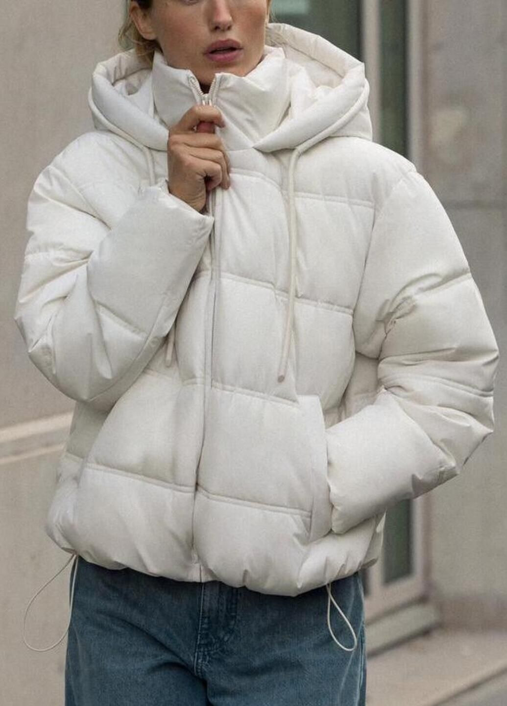 Молочна демісезонна куртка Zara