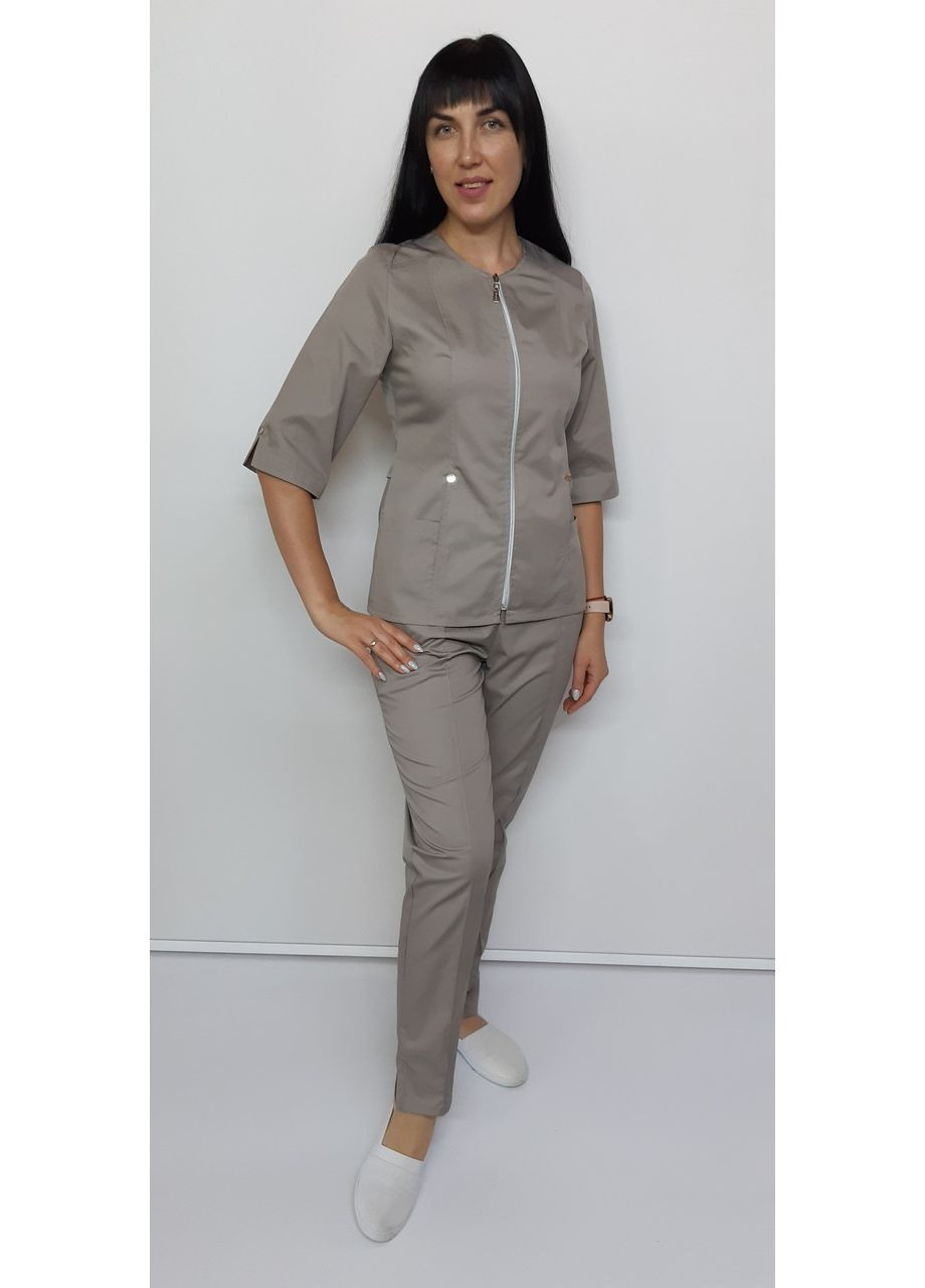 Костюм жіночий медичний Мілан котон блискавка три чверті рукав 50, No Brand (361360440)