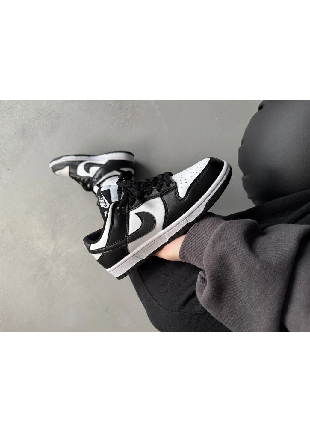 Белые летние кроссовки nike dunk low white/black найк данк No Brand