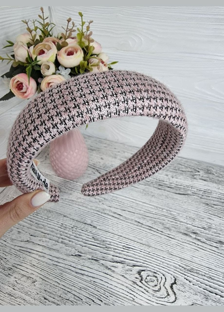 Обруч для волосся об'ємний фенді колір пудра Hand Made (315889608)