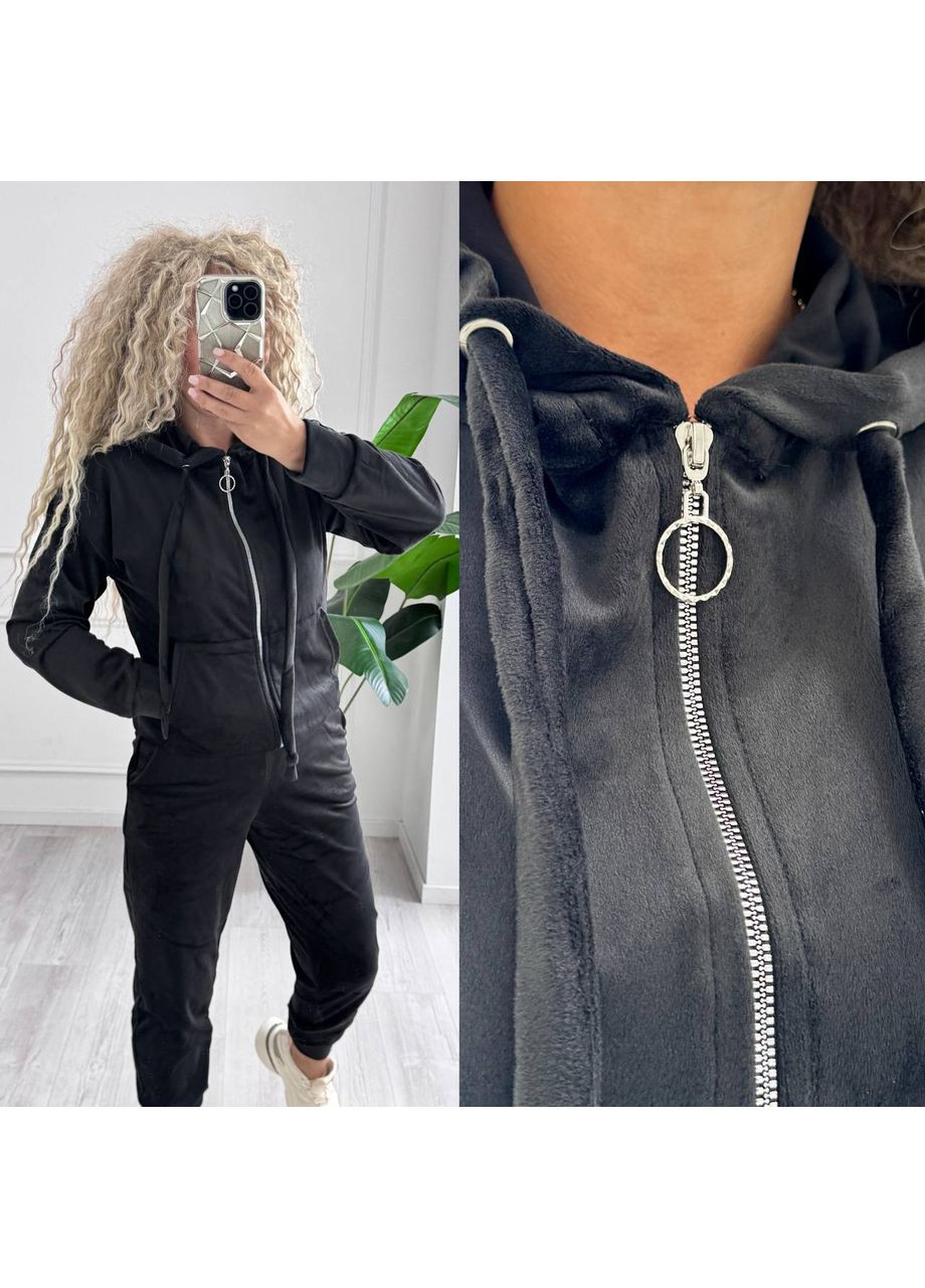 Спортивный костюм из велюра с капюшоном и змейкой. GD/GL Модний простір (360978716)