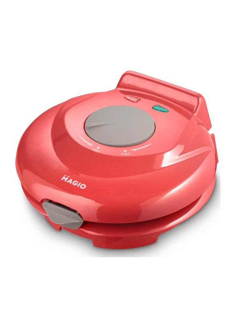 Вафельниця MG-394 з регулюванням температури для тонких вафель трубочок діаметр 17 см 750 Вт Червона Magio (298423849)